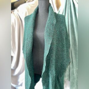 Cozy Green Open-Front Sweater